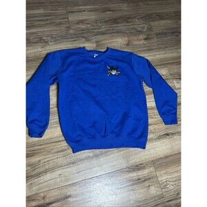 Gildan Blue Crew neck Xl Sweater With Zoro Patch One Piece Anime Custom